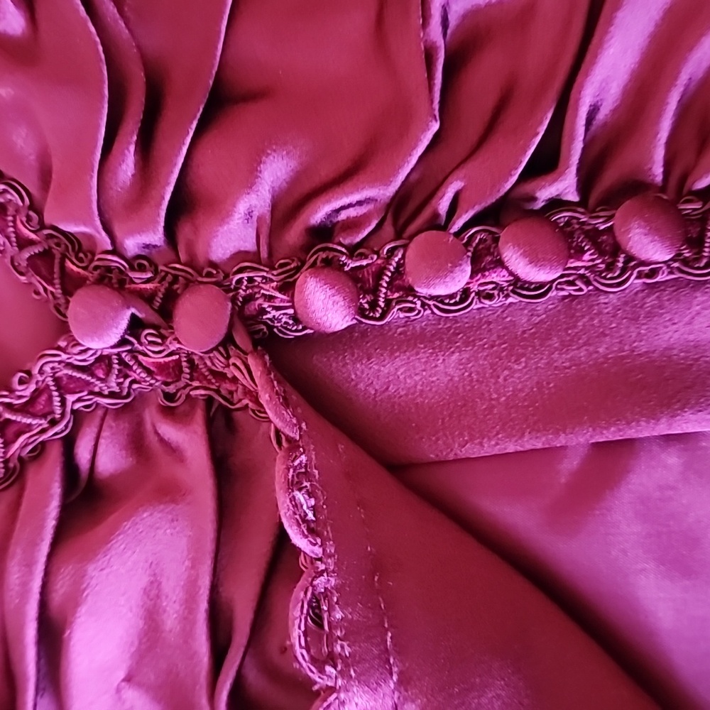 Carmen Marc Valvo Dark Purlpe / Burgundy Jacket Quiet Luxury Elegant - Picture 7 of 8